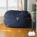 Fuf® 7Ft Foam Bean Bag - Image 2