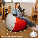 Fuf® 4Ft Foam Bean Bag - Image 61