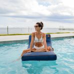 Lux Inflatable Chaise Pool Lounger with Sunbrella® Fabric - Image 11