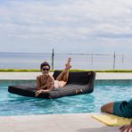 Lux Double Inflatable Chaise Pool Float with Sunbrella® Fabric - Image 16