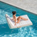 Lux Double Inflatable Chaise Pool Float with Sunbrella® Fabric - Image 36