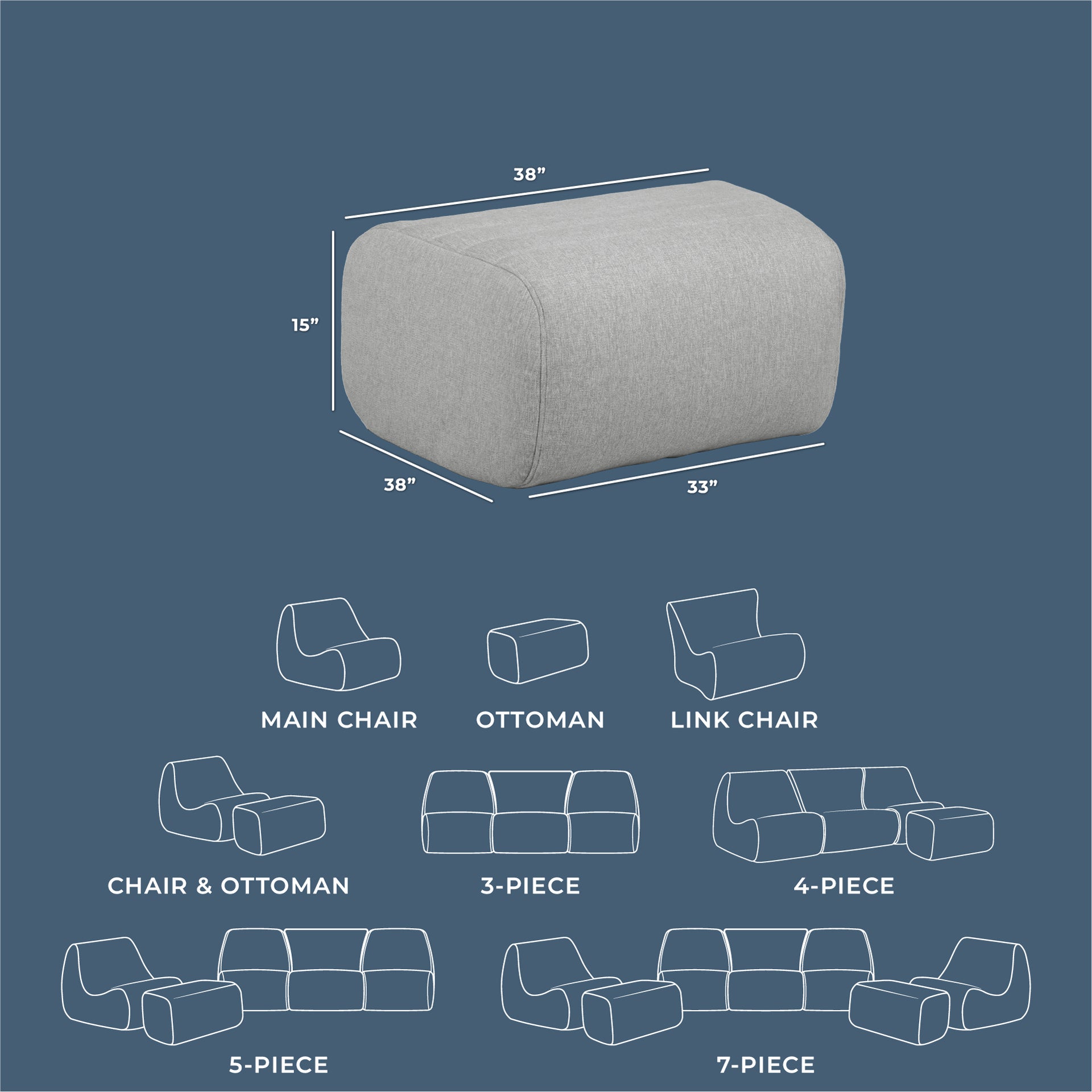 Solvana™ Outdoor Ottoman - Image 39