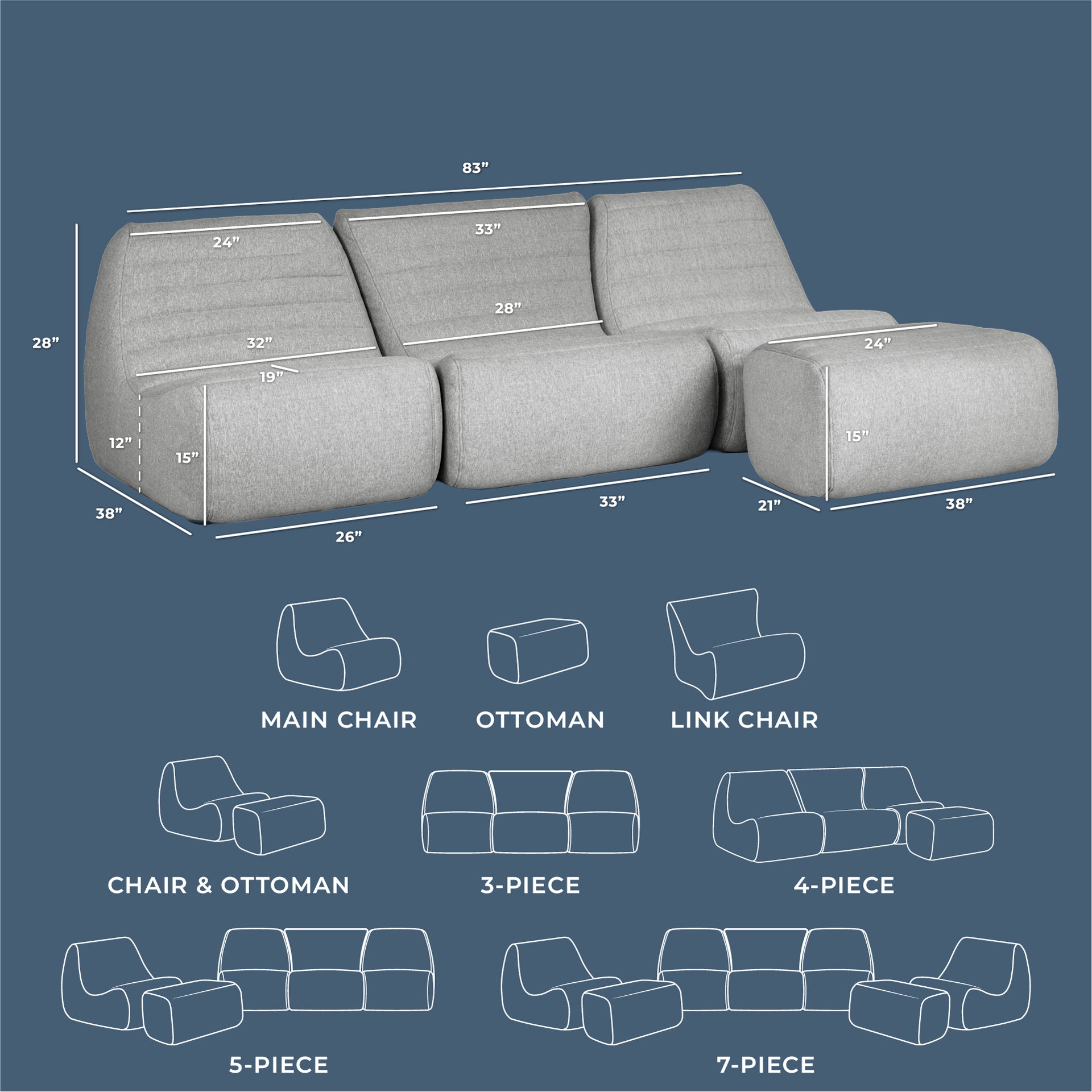 Solvana™ 4 Piece Outdoor Sectional - Image 38