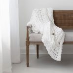 INFINITE CHUNKY KNIT BLANKET | MINKY | BIG - BLANC - Image 10