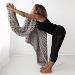 INFINITE CHUNKY KNIT BLANKET | MINKY | BIG - MIST - Image 7
