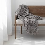 INFINITE CHUNKY KNIT BLANKET | MINKY | BIG - MIST - Image 9