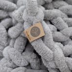 INFINITE CHUNKY KNIT BLANKET | MINKY | BIG - MIST - Image 8