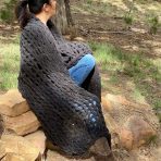 INFINITE CHUNKY KNIT BLANKET | MINKY | BIG - ONYX - Image 8