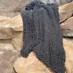 INFINITE CHUNKY KNIT BLANKET | MINKY | BIG - ONYX - Image 6