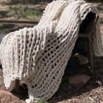 INFINITE CHUNKY KNIT BLANKET | MINKY | BIG - SAND - Image 4