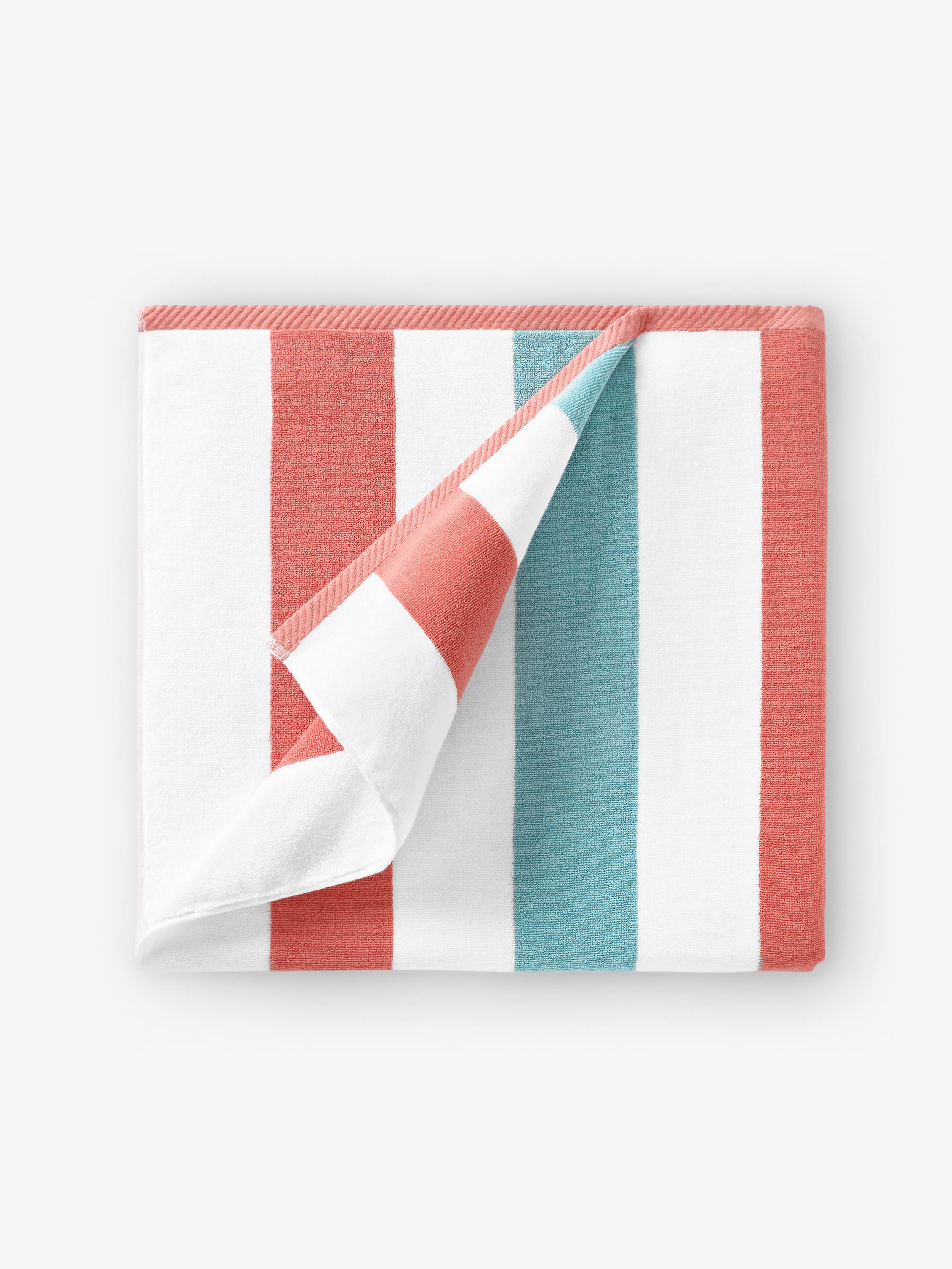 Cabana_Coral_01_w2 Coral Sea Glass Cabana Beach Towel - Image 1