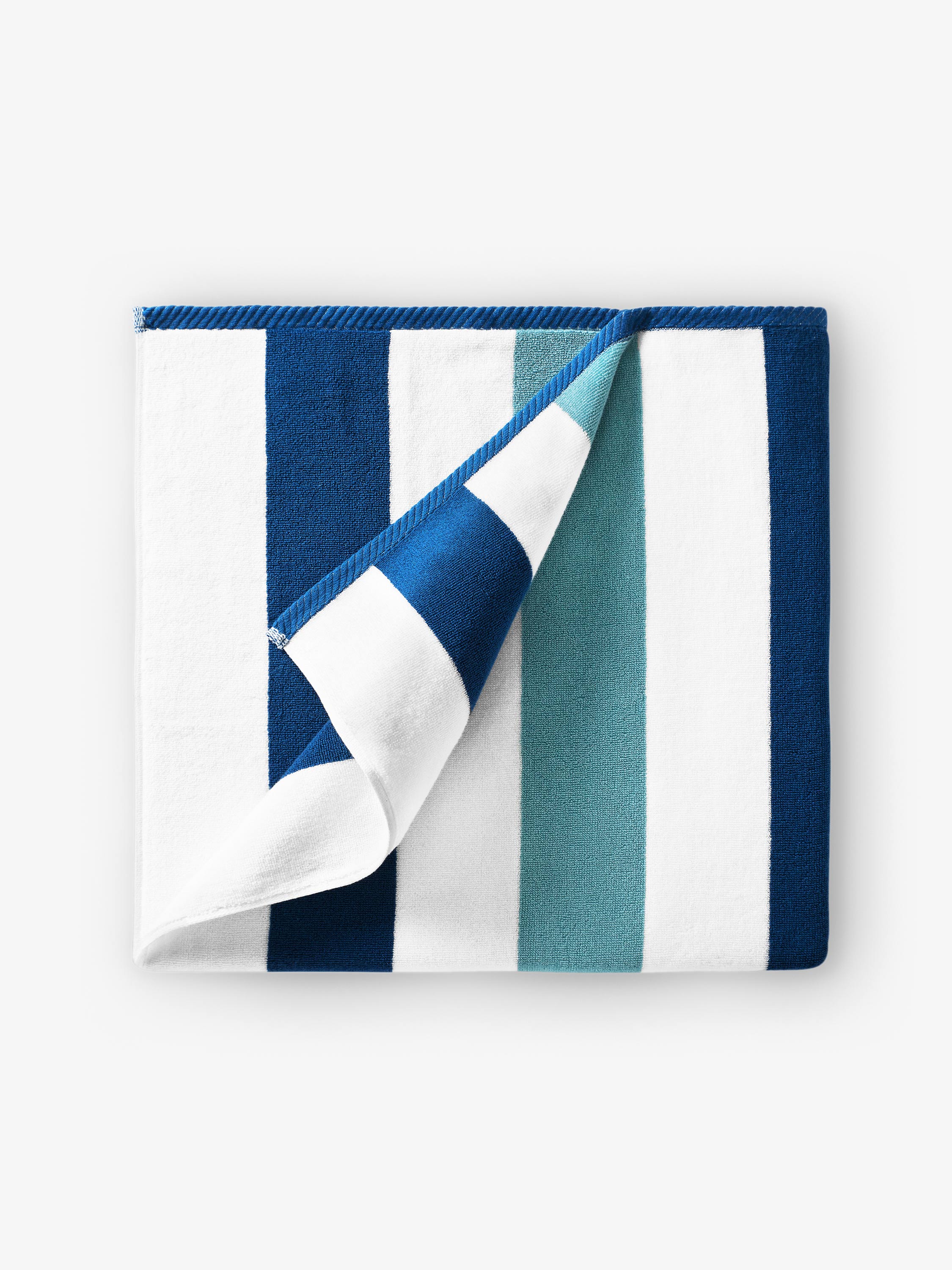 Cabana_Marine_01_w2 Marine Blue Sea Glass Cabana Beach Towel - Image 1