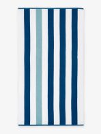 Marine Blue Sea Glass Cabana Beach Towel - Image 5