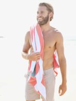 Coral Sea Glass Cabana Beach Towel - Image 4