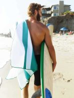 Aqua Microfiber Beach Towel - Image 2