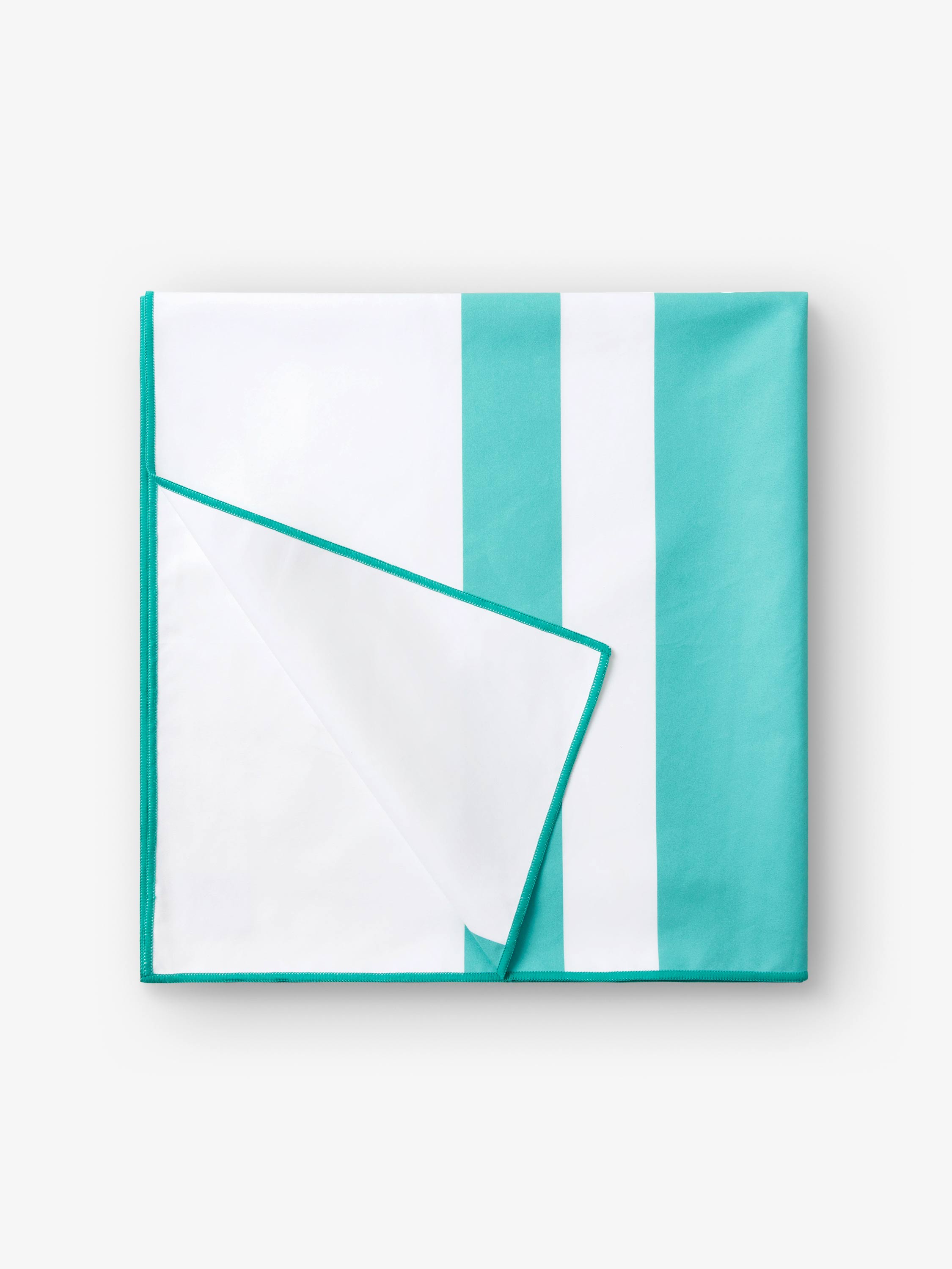 Microfiber_Emerald_01 Aqua Microfiber Beach Towel - Image 1