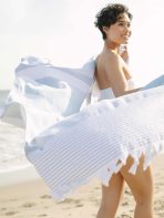 Teal & Gray Cape Cod Turkish Towel - Image 5