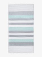 Teal & Gray Cape Cod Turkish Towel - Image 6